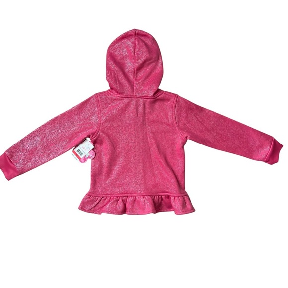Delia’s Little Girls Sparkly Pink Zip Up Jacket & T-Shirt Set - Size 5/6 - Picture 4 of 7